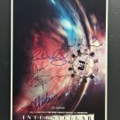 signed INTERSTELLAR Go Further Movie Poster by 4 members of the Cast COA