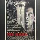 signed DIE HARD Movie Poster by 4 members of the Cast - includes COA