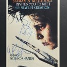 signed EDWARD SCISSORHANDS Movie Poster by 2 members of the Cast - includes COA