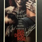 signed EVIL DEAD RISE Movie Poster by 3 members of the Cast - includes COA