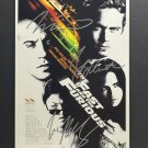 signed THE FAST AND THE FURIOUS Movie Poster by 3 members of the Cast - includes COA signed THE FAST AND THE FURIOUS Movie Poster by 3 members of the Cast - includes COA