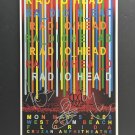 signed RADIOHEAD - CRUZAN AMPHITHEATRE Concert Poster by 3 Band Members - includes COA