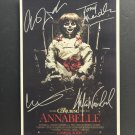 signed ANNABELLE Movie Poster by 4 members of the Cast - includes COA