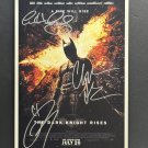signed THE DARK KNIGHT RISES Movie Poster by 3 members of the Cast - includes COA