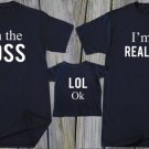 Personalized family matching shirts "The boss"