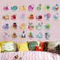 Alphabet Wall Decals with kid's name Wall Decals Girls and boys Bedroom Wall Stickers