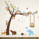 Swinging Monkeys Wall Decals with kid's name Wall Decals boys and Girls Bedroom Wall Stickers