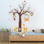Monkeys and Giraffe Wall Decals with kid's name Boys and Girls Bedroom WallStickers