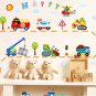 Under construction 1 Wall Decals with kid's name Wall Decals Boys and Girls Bedroom Wall Stickers