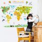 Animal world map Wall Decoration Wall Decals Girls boys Bedroom