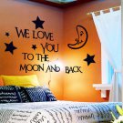 Guess how much I love U 2 Wall Decals with kid's name Girls boys Bedroom decoration