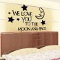 Guess how much I love U 2 Wall Decals with kid's name Girls boys Bedroom decoration