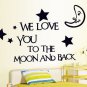 Guess how much I love U 2 Wall Decals with kid's name Girls boys Bedroom decoration
