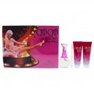 Can Can Burlesque by Paris Hilton for Women - 4 Pc Gift Set 3.4oz EDP Spray, 3oz Body Lotion, 3oz Ba