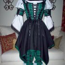 Complete Plaid Pirate Renaissance Steampunk Costume. Shirt Included. Different Fabrics Available.