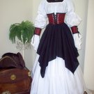 Complete Pirate Renaissance Cincher And Skirt Set Costume. Can Be Made Any Size. Shirt Included.