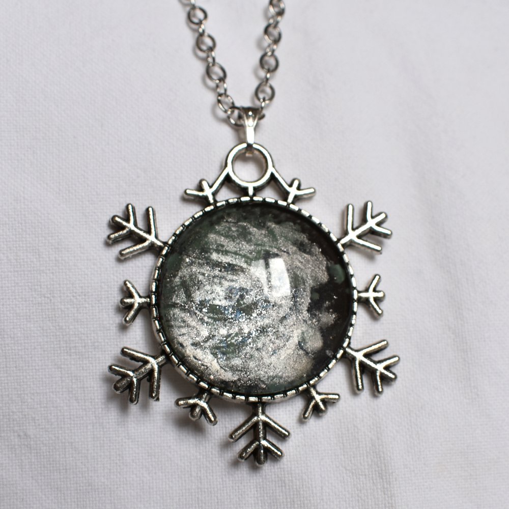 Snowflake Pendant Necklace - Storm