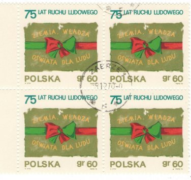1970 Poland CTO Block:&Acirc;&nbsp;&Acirc;&nbsp;Peasant Movement