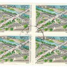1974 Poland CTO Block - Cloverleaf Interchange