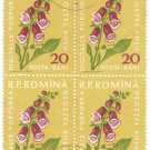1959 Romania CTO Block:  Flora (Digitalis purpurea)