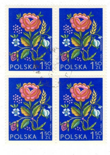 1974 Poland CTO Block - Flowers