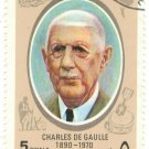 1972 Dubai CTO Airmail Stamp - Famous People (Charles de Gaulle)
