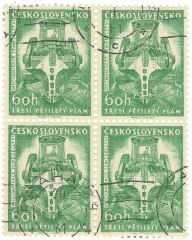 1961 Czechoslovakia CTO Block -&Acirc;&nbsp;The 3rd Five Year Plan -&Acirc;&nbsp;Excavator