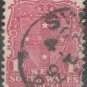 1897-1903 New South Wales Stamp (Used) - Coat of Arms, Queen Victoria, Lyrebird