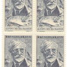 1960 Czechoslovakia CTO Block- Alfons Mucha, Painter and Stamp Designer
