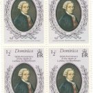 1977 Dominica Block - The 150th Anniversary of the death of Ludwig van Beethoven