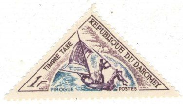 1967 Dahomey Postage Due Stamp -&Acirc;&nbsp;Mail Delivery and Communication