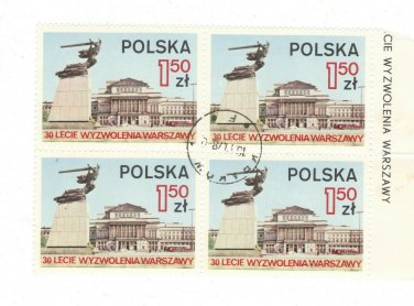1975 Poland CTO Block -&Acirc;&nbsp;The 30th Anniversary of the Liberation of Warsaw