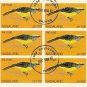 1969 Nagaland of India CTO Air Mail Block of 6 (Birds)