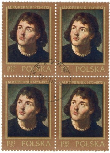 1973 Poland CTO Block: The 500th Anniversary of the Birth of Copernicus