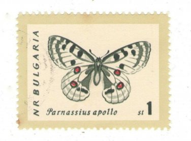 1962 Bulgaria CTO:&Acirc;&nbsp;&Acirc;&nbsp;Butterflies (Parnassius apollo)