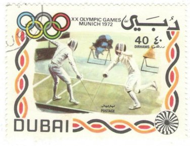 1972 Dubai CTO Stamp -&Acirc;&nbsp;Olympic Games - Munich, Germany