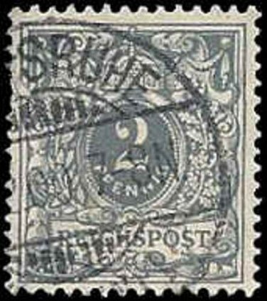 1889-1900 Germany Stamp Used - 2 Pf
