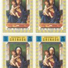 (10) Grenada Blocks:  1970-77 Christmas & Easter Paintings