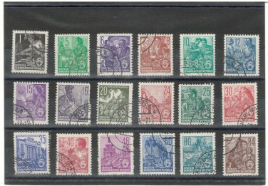 (18) 1953 Germany Used Stamps