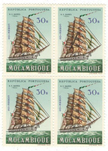 1963 Mozambique Block:&Acirc;&nbsp; Evolution of Sailing Ships