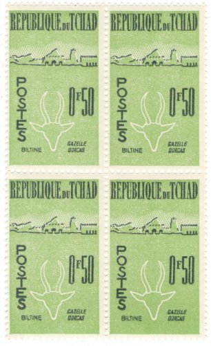 (4) 1961 Chad Block:&Acirc;&nbsp;&Acirc;&nbsp;Animals and Landscapes
