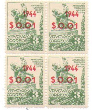 1944 Uruguay Block