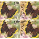 1977 Poland CTO Block: Butterflies