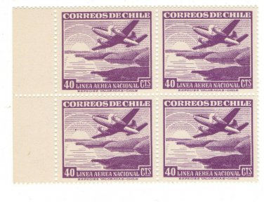 1951-1955 Chile Block:  Airmail