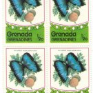 1975 Grenada Grenadines Block:  Butterflies (Morpho peleides)