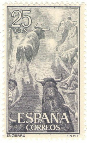 1960 Spain Stamp:  Bull Fighting