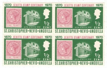 1970 St. Christopher Nevis Anguilla Block:  The 100th Anniversary of St. Kitts