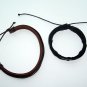 Black Braid Leather Bracelet Weave Wristband Sufer B026