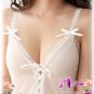 Chiffon Sexy Strapped See-through Lace Sleepdress plus Hot Trong G-string Underwear for Ladies