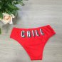 Sexy Thong Cheeky Bottom Women Beachwear Red Sports Bikini Bra Swimwear
